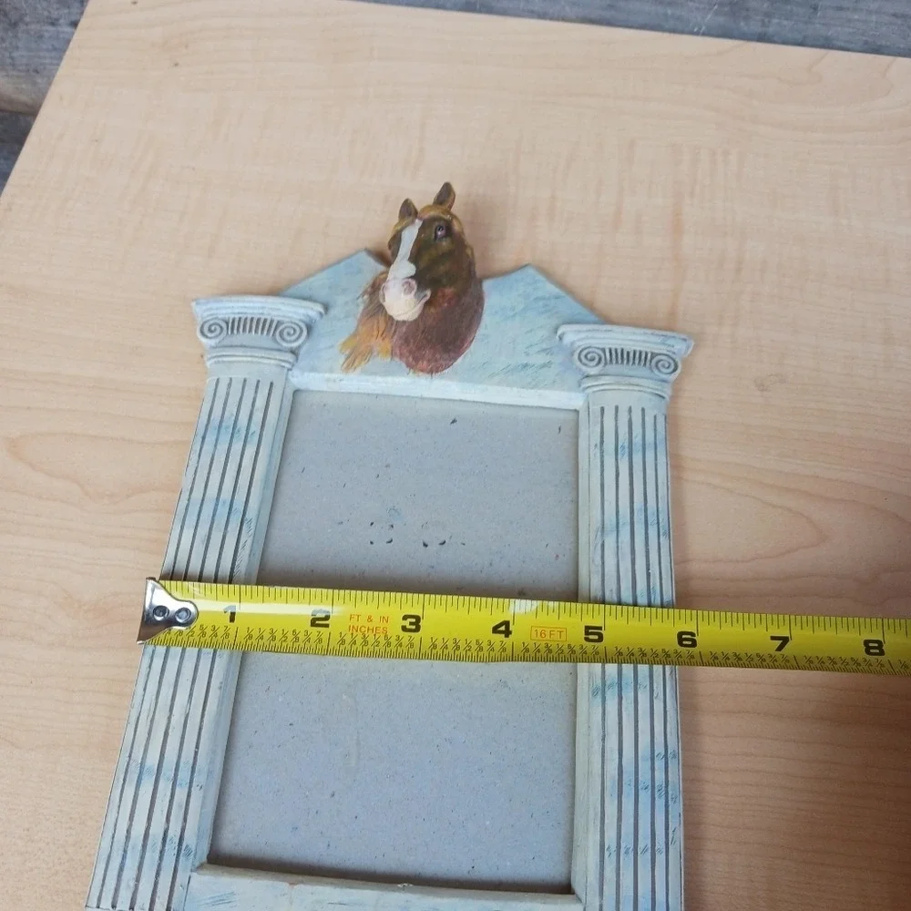 Equestrian Horse Head Column White Grey Photo‎ Frame 4x6